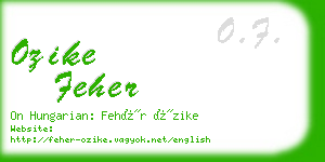 ozike feher business card